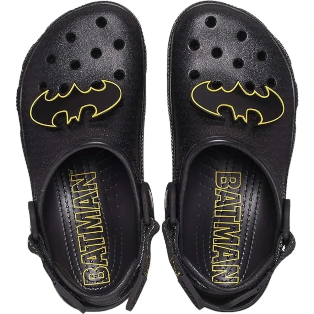 Crocs Adult Unisex Batman Adjustable Black Yellow Clog Men's 5 / Women's 7